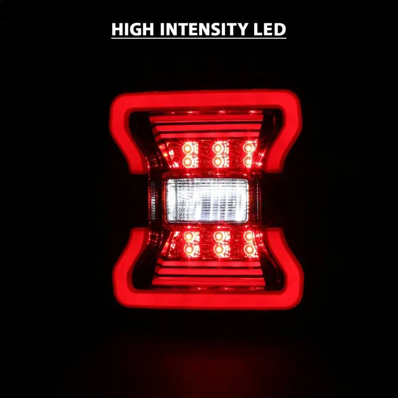 Red LED taillight for Jeep Wrangler JL with black housing, Wrangler JL LED taillights