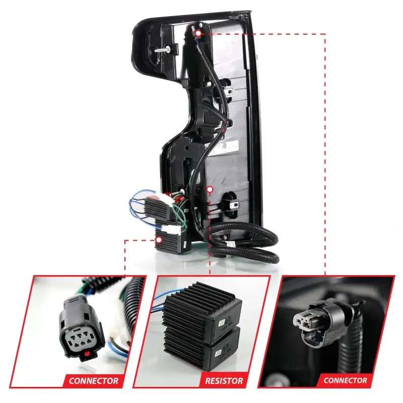 Anzo 19-21 Chevy Silverado Work TruckFull LED Tailights Black Housing Smoke Lens G2 (w/C Light Bars) - Truck &