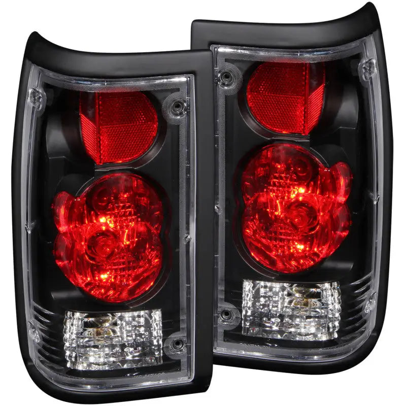 ANZO 1986-1993 Mazda B2000 Taillights Black - Truck & Automotive
