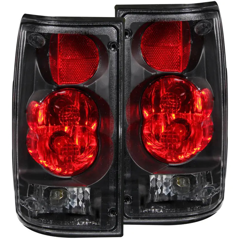 ANZO 1989-1995 Toyota Pickup Taillights Black - Truck & Automotive