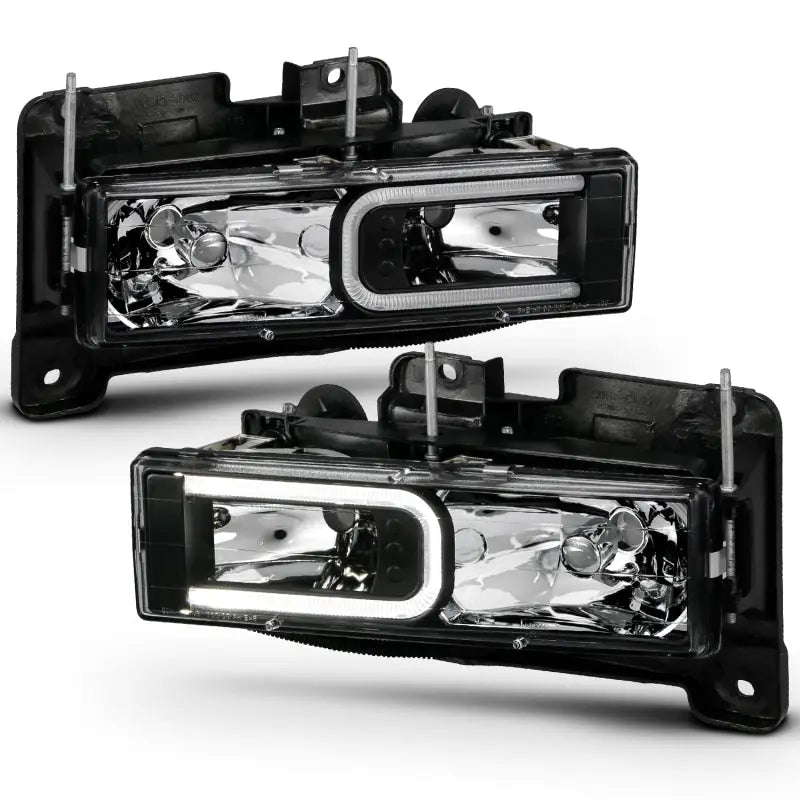 Pair of black projector headlights for Cadillac Escalade crystal headlights upgrade