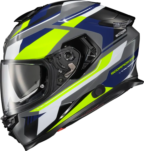 Exo Eclipse Full Face Helmet Lunar Grey/Hi Vis/Blue Md - SCORPION EXO