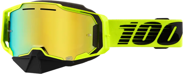Armega Snowmobile Goggle Nuclear Citrus Mirror Gold Len - Powersports