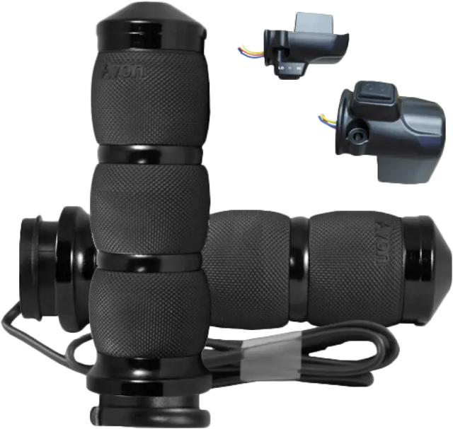 AVON AIR-91-F24-HT Air Cushion Heated Chrome Twist Grip - AVON