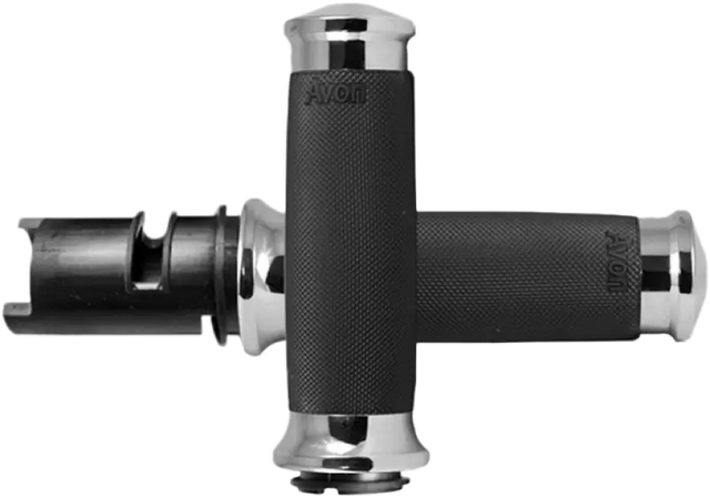 AVON Custom Contour Chrome Twist Grip - CC-85-CH-F24 - AVON