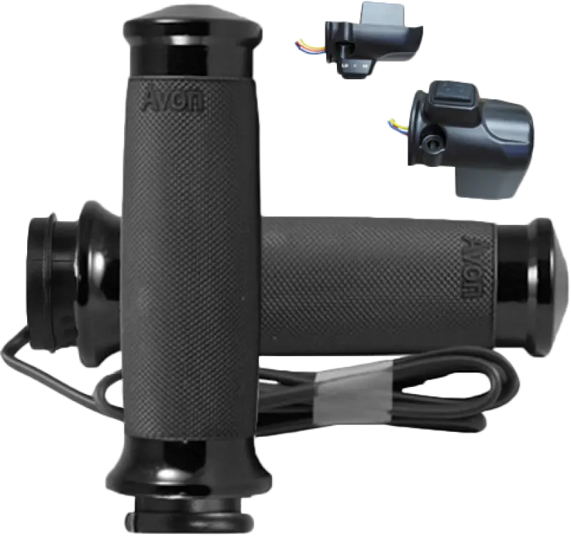 AVON Custom Contour Heated Black Twist Grip CC-86-AN-F24-HT - AVON