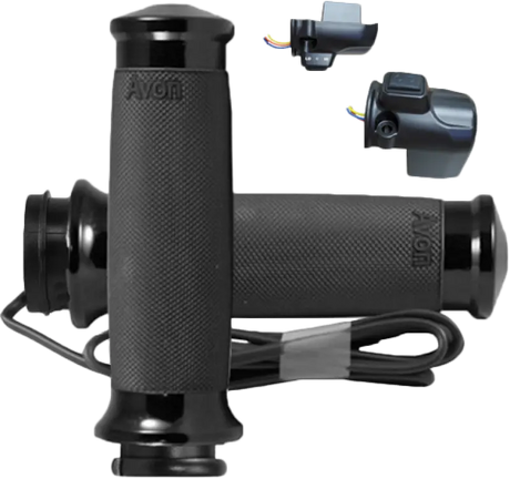 AVON Custom Contour Heated Black Twist Grip CC-86-AN-F24-HT - AVON