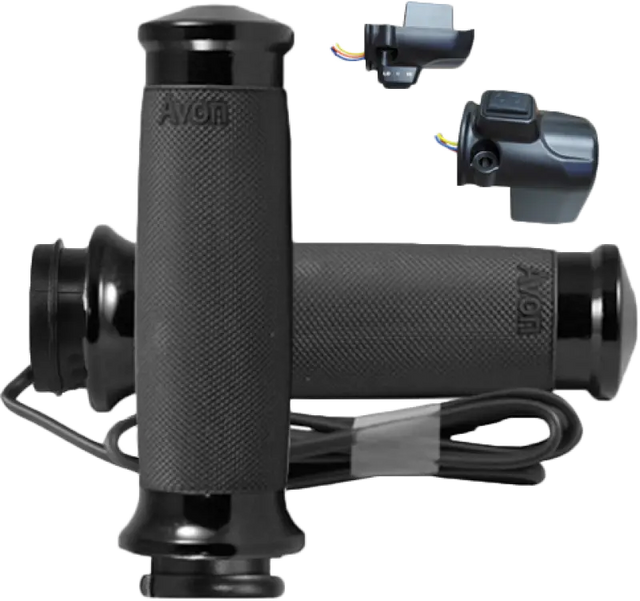 AVON Custom Contour Heated Black Twist Grip CC-86-AN-F24-HT - AVON