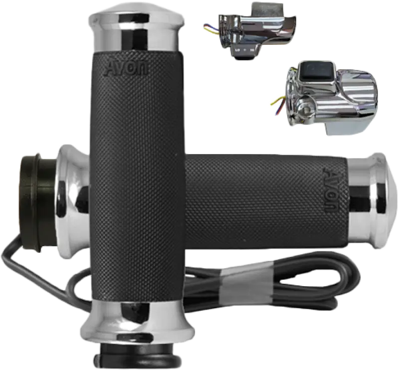 AVON CC-85-CH-F24-HT Custom Contour Heated Chrome Twist Grip - AVON