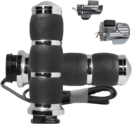 AVON Velvet Air Heated Chrome Twist Grip - AIR-93-F24-HT - AVON