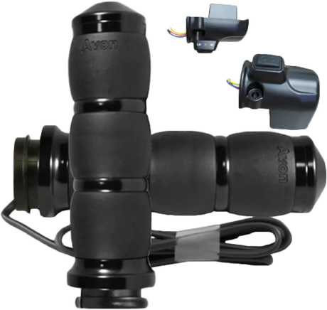 AVON Velvet Air Heated Black Twist Grip AIR-96-F24-HT - AVON