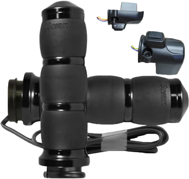 AVON Velvet Air Heated Black Twist Grip AIR-96-F24-HT - AVON