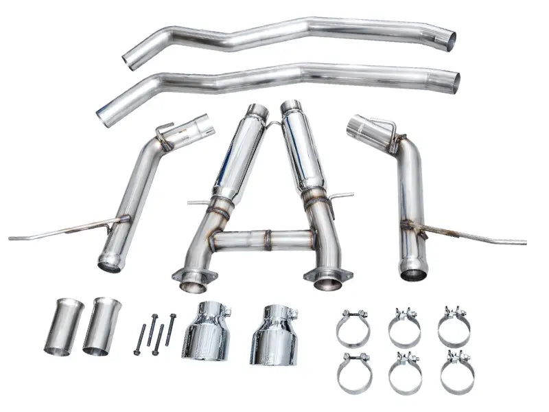 AWE Tuning 18-23 Dodge Durango SRT & Hellcat Track Edition Exhaust - Chrome Silver Tips - Truck Automotive