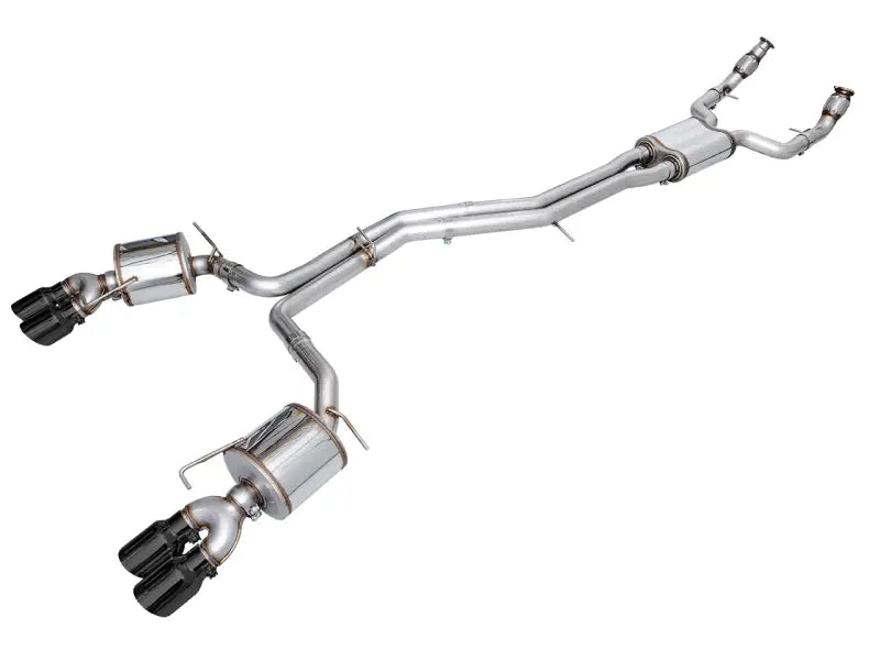 Stainless steel Touring Edition Exhaust with black tips for Audi C8 S6/S7 by AWE Tuning