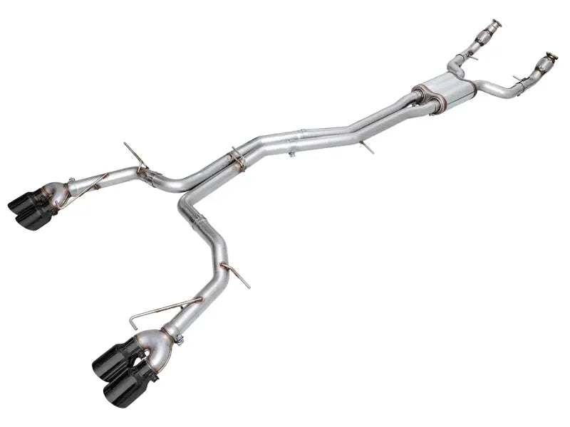 Stainless steel track edition exhaust with diamond black tips for Audi C8 S6/S7