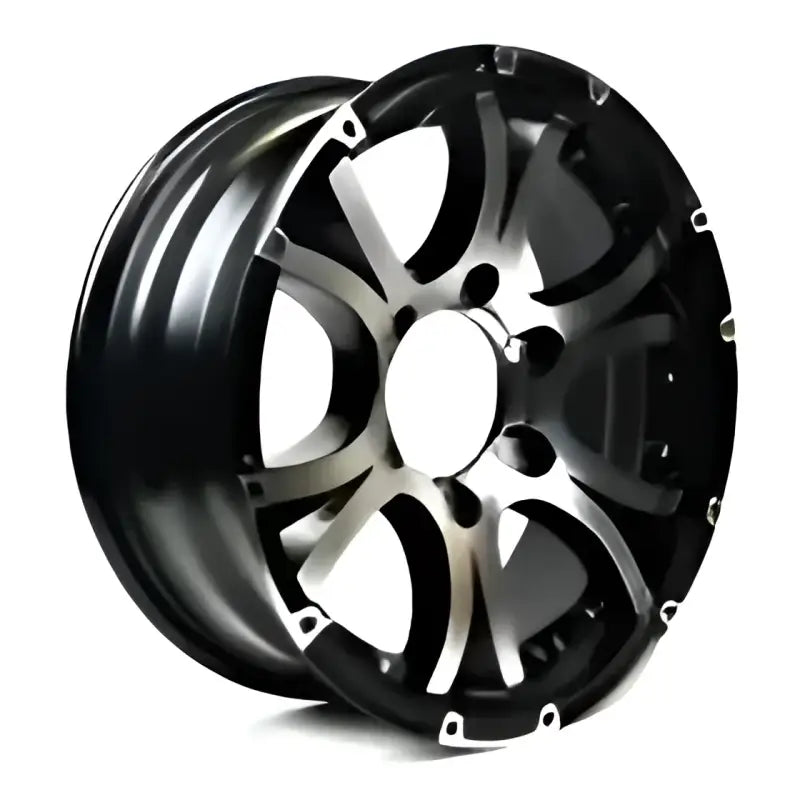 AX02550545BMFL Taskmaster Aluminum - 15X5 5X4.5 Black Machine - Trailer Wheel