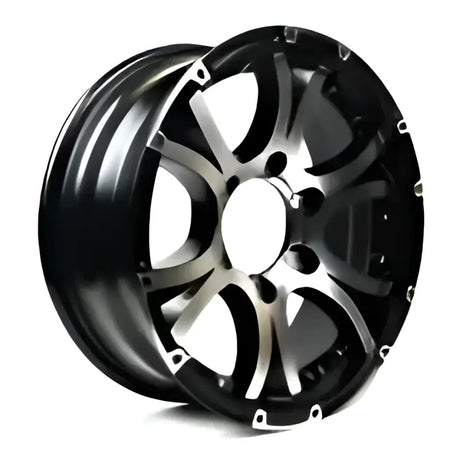 AX02550545BMFL Taskmaster Aluminum - 15X5 5X4.5 Black Machine - Trailer Wheel