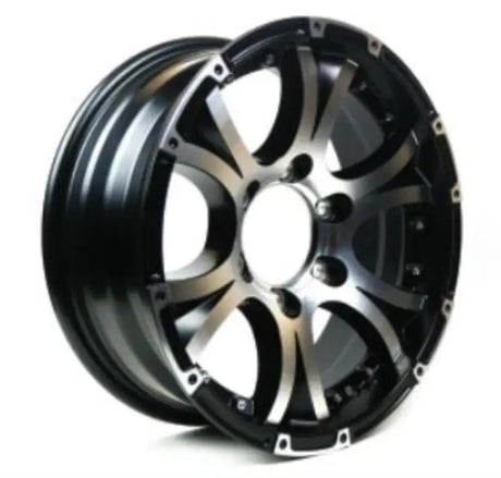 AX02550550BMFL Taskmaster Aluminum - 15X5 5X5 Black Machine F - Trailer Wheel