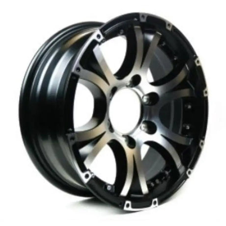 AX02550550BMFL Taskmaster Aluminum - 15X5 5X5 Black Machine F - Trailer Wheel