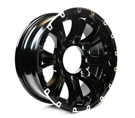AX02560655BML Taskmaster Aluminum - 15X6 6X5.5 Black Machine - Trailer Wheel