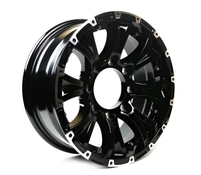 AX02560655BML Taskmaster Aluminum - 15X6 6X5.5 Black Machine - Trailer Wheel