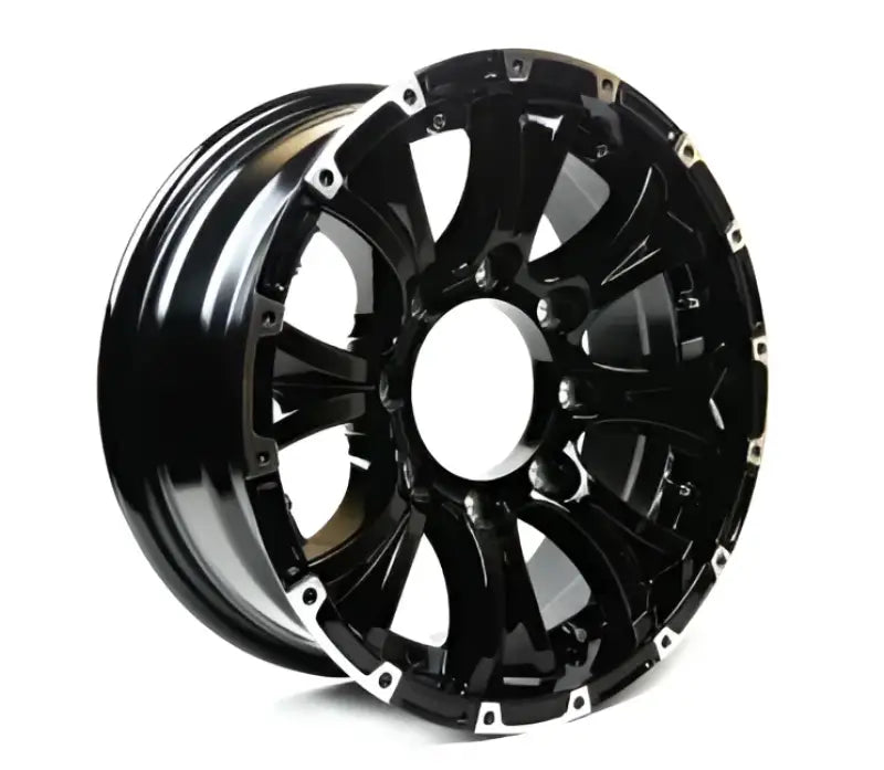 AX02560655BML Taskmaster Aluminum - 15X6 6X5.5 Black Machine - Trailer Wheel