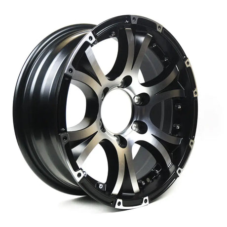 AX02660655BMFL Taskmaster Aluminum - 16X6 6X5.5 Black Machine - Trailer Wheel