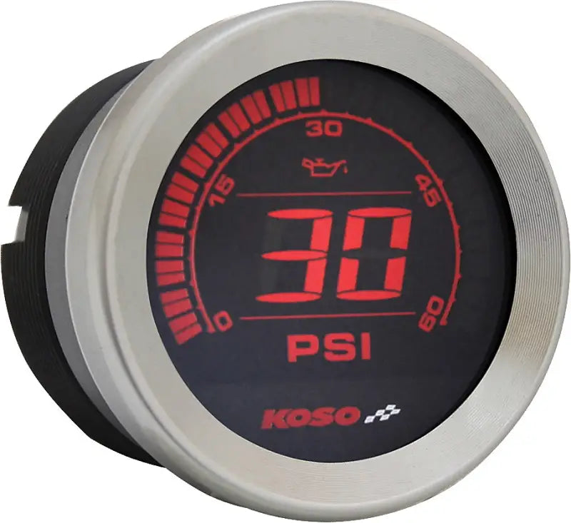 BA050905 Hd 02 Series Gauge Kit Silver Bezel Oil Temp - Digital Harley Cluster