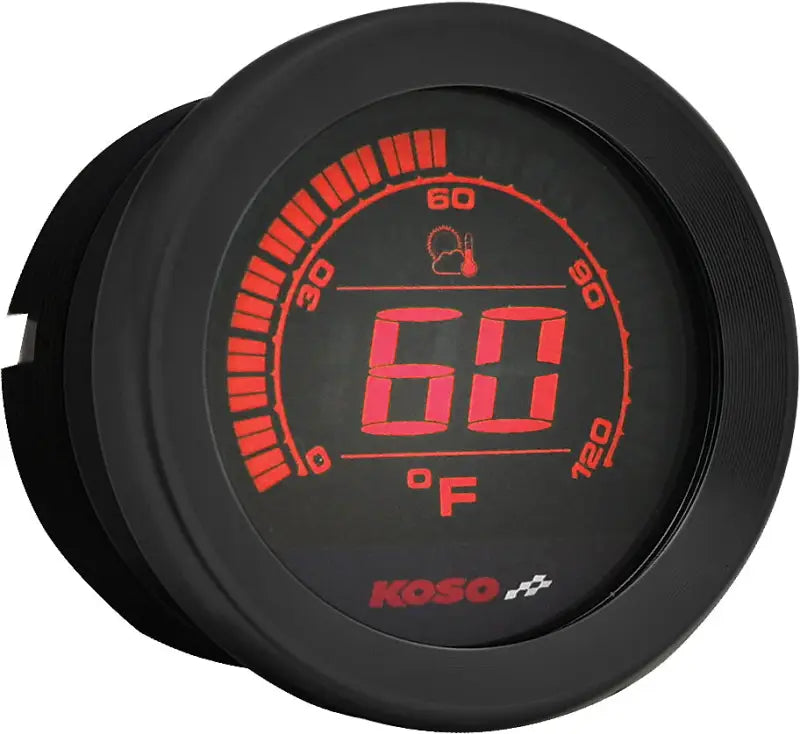 BA050907 Hd 02 Series Gauge Kit Black Bezel Oil Temp - Digital Harley Cluster