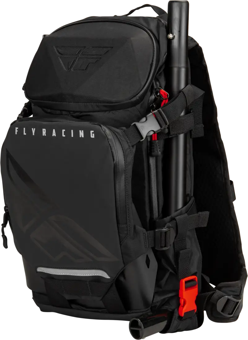 Black Backcountry Pack with shoulder straps and buckles, great for rv parts & accessories