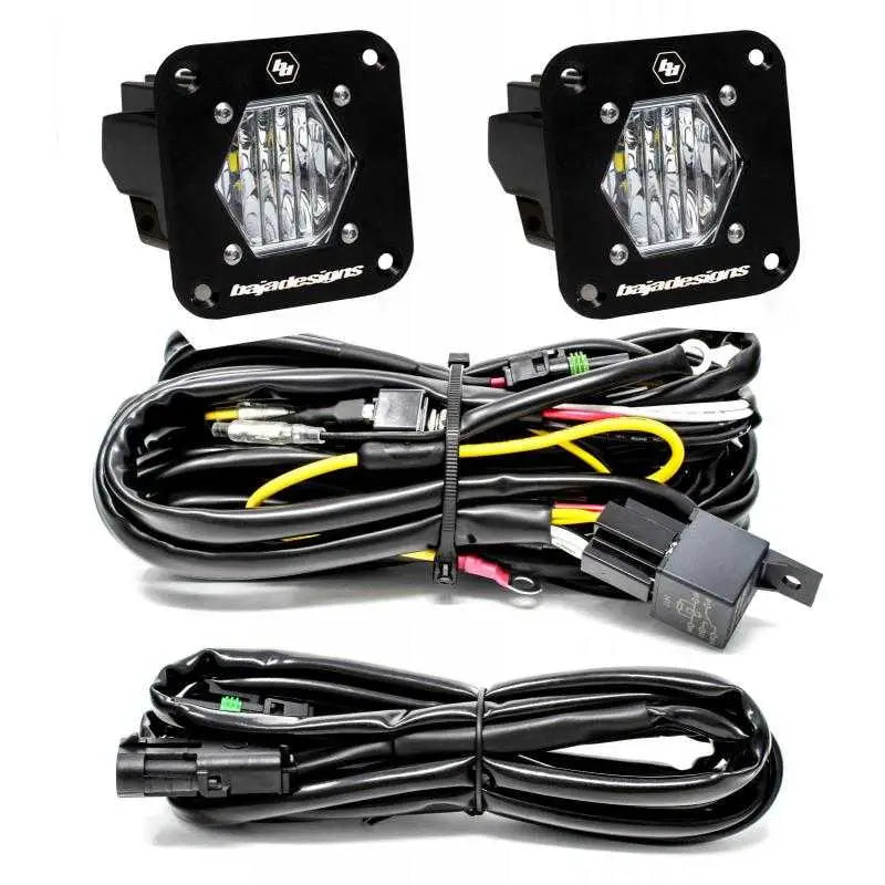 Baja Designs Baja Designs S1 Wide Cornering LED Light Backup Kit w/ Mounting Bracket Pair