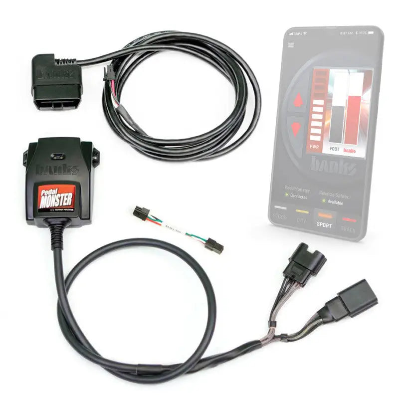 Automotive performance enhancement kit with pedal monster and banks power for Chevy/GMC trucks