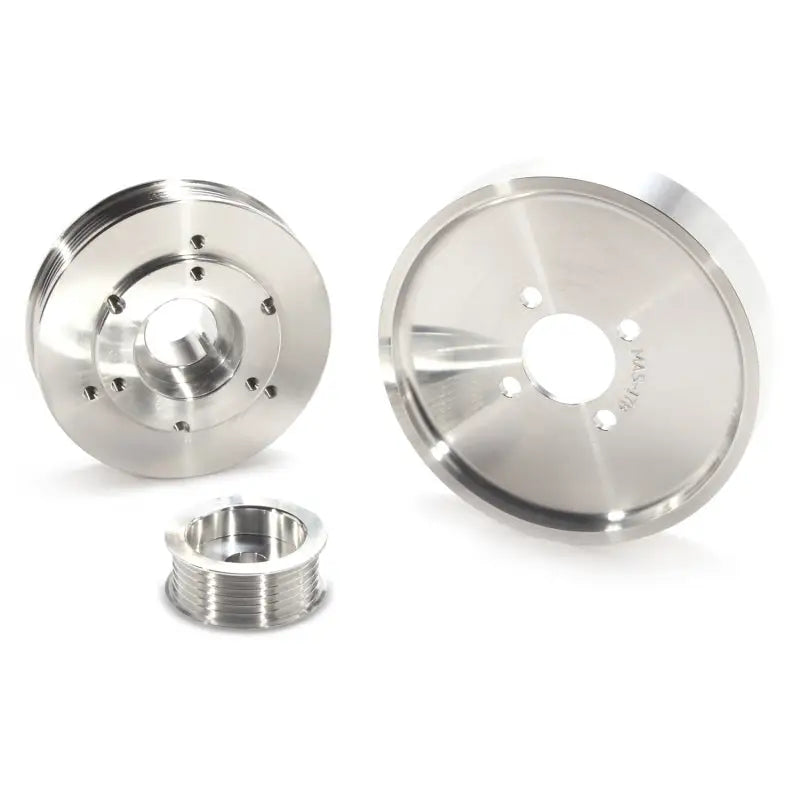 BBK 02-04 Mustang 4.6 GT Underdrive Pulley Kit - Lightweight CNC Billet Aluminum (3pc) - Truck & Automotive