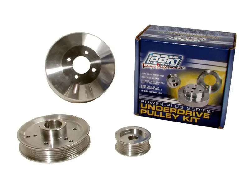 BBK 96-01 Mustang 4.6 GT Cobra Underdrive Pulley Kit - Lightweight CNC Billet Aluminum (3pc) - Truck & Automotive