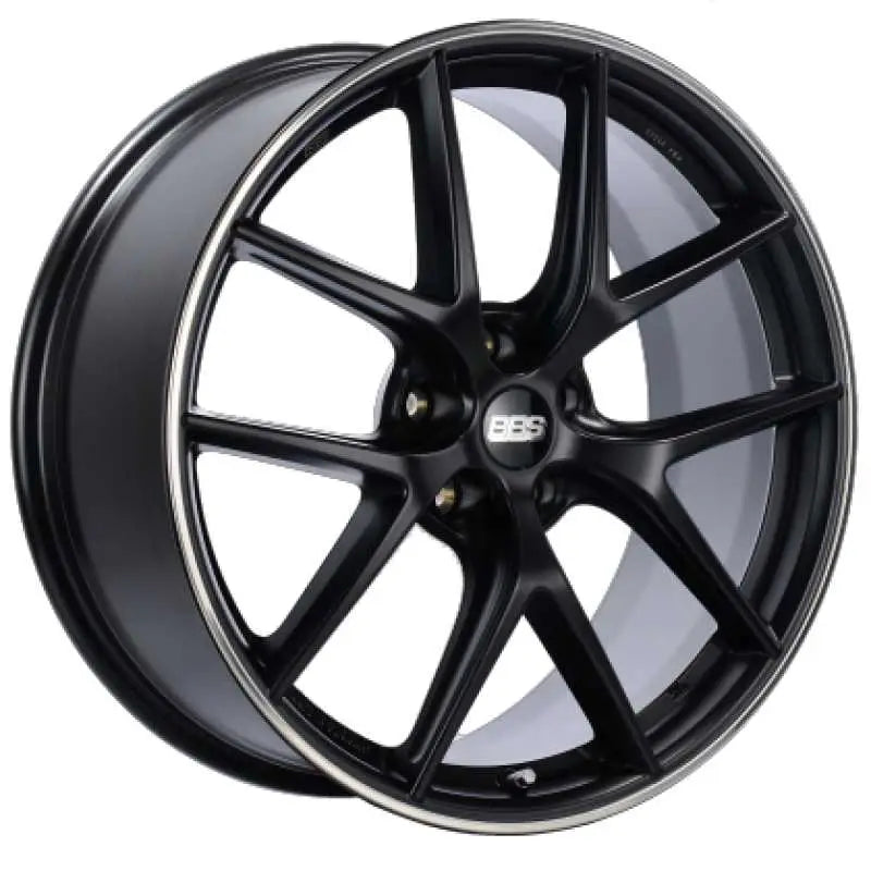 BBS BBS CI-R 19x9 5x112 ET42 Satin Black Polished Rim Protector Wheel -82mm PFS/Clip Required