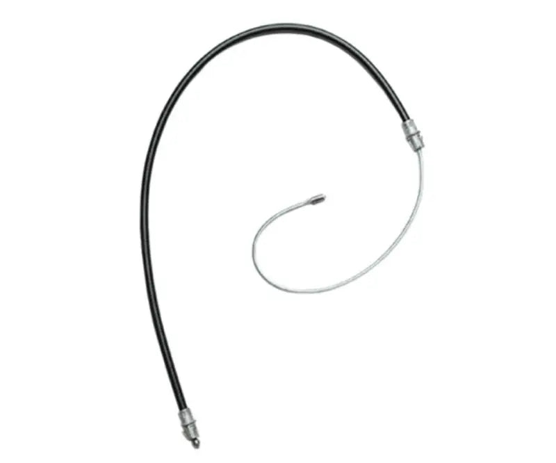 Black BC93221 Raybestos Parking Brake Cable with exposed wire for repair or replacement