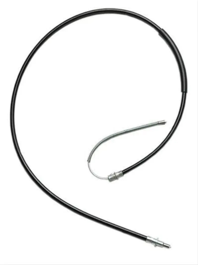 Black cable with metal ends for reliable brake operation in BC95518 Raybestos Hardware-Hydraulics