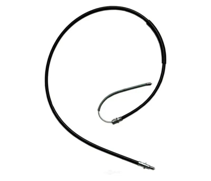 Black flexible cable with metal ends for reliable brake operation in BC95518 Raybestos Hardware-Hydraulics