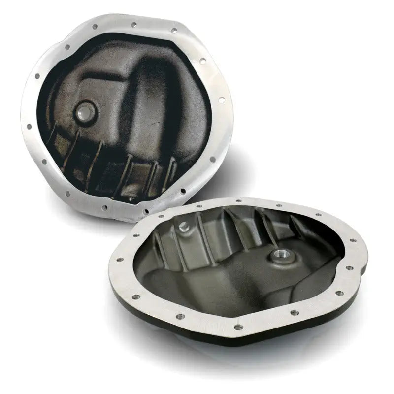 Black differential covers with silver rims from BD Diesel differential cover pack for Dodge trucks
