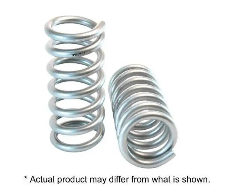 Two silver coil springs for Toyota Tundra Belltech coil spring set upgrade