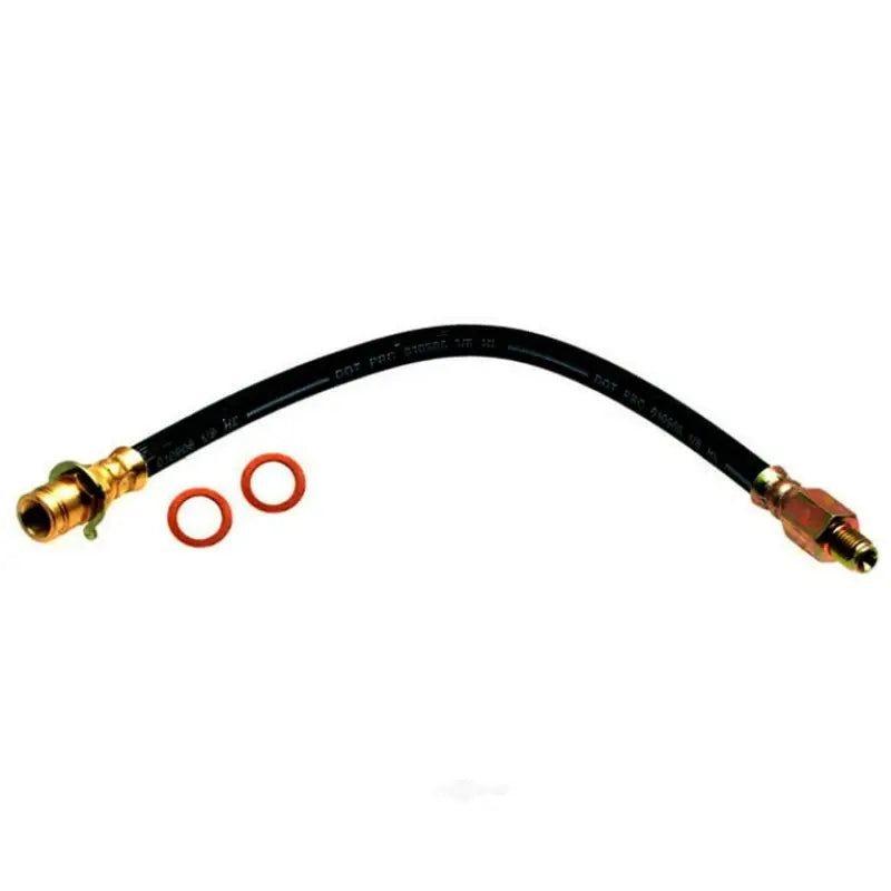 Black rubber brake hose with metal fittings and copper washers for BH35076 Raybestos Brake Hose