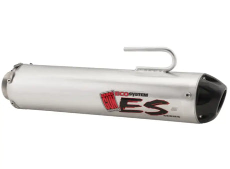 Silver-colored eco util rngr muffler for Big Gun Rngr XP HD700 and HD800 models