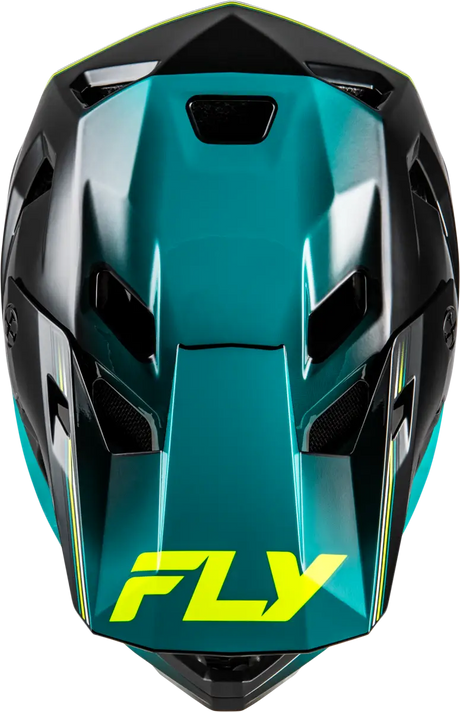 Rayce Repeat Bicycle Helmet Black/Teal/Hi Vis Lg - FLY RACING