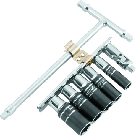 BikeMaster 1/4in Drive T-Handle Wrench Set - Metric 6-pt Sockets (8mm/10mm/12mm/13mm/14mm) - BikeMaster