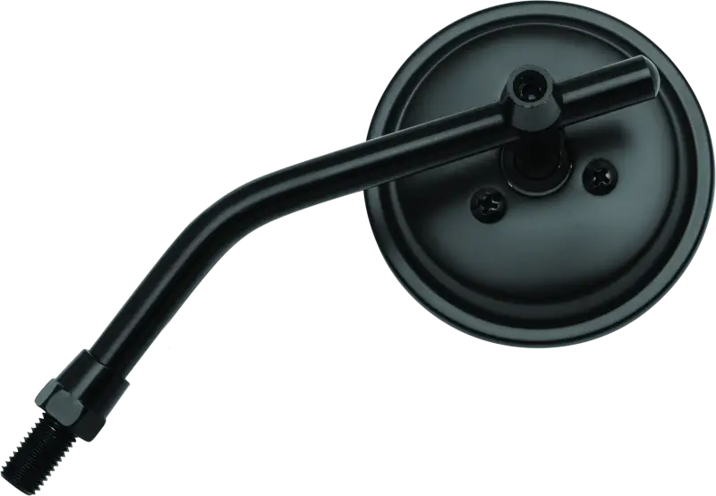 BikeMaster 3in Adjustable Round Mirror 10mm - Each - Black - 600803 - Exterior Styling