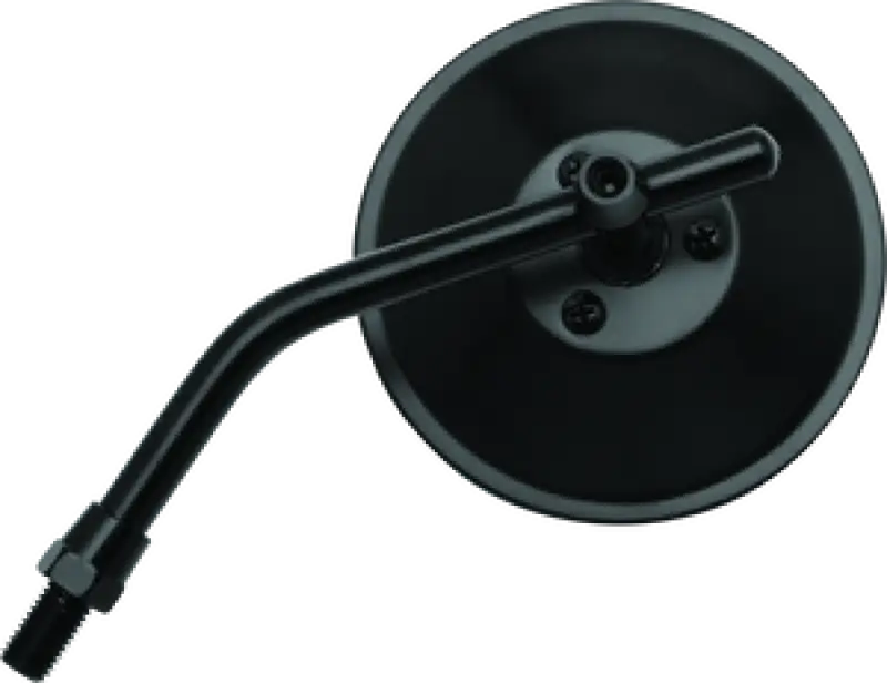 Black BikeMaster 4in adjustable round mirror for motorcycles, 10mm mount