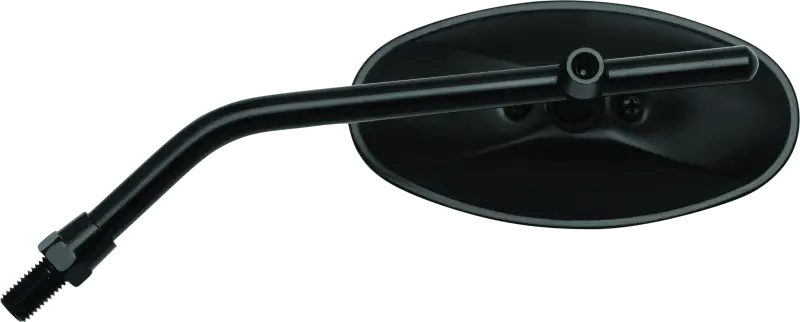 Black BikeMaster adjustable oval mirror for motorcycles, 10mm mounting hardware