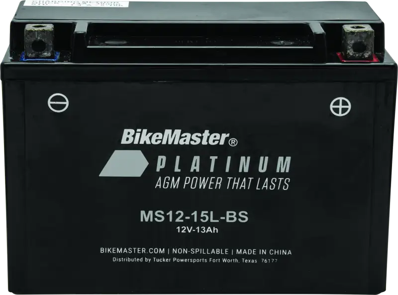 BikeMaster AGM Battery - MS12-15L-BS - BikeMaster
