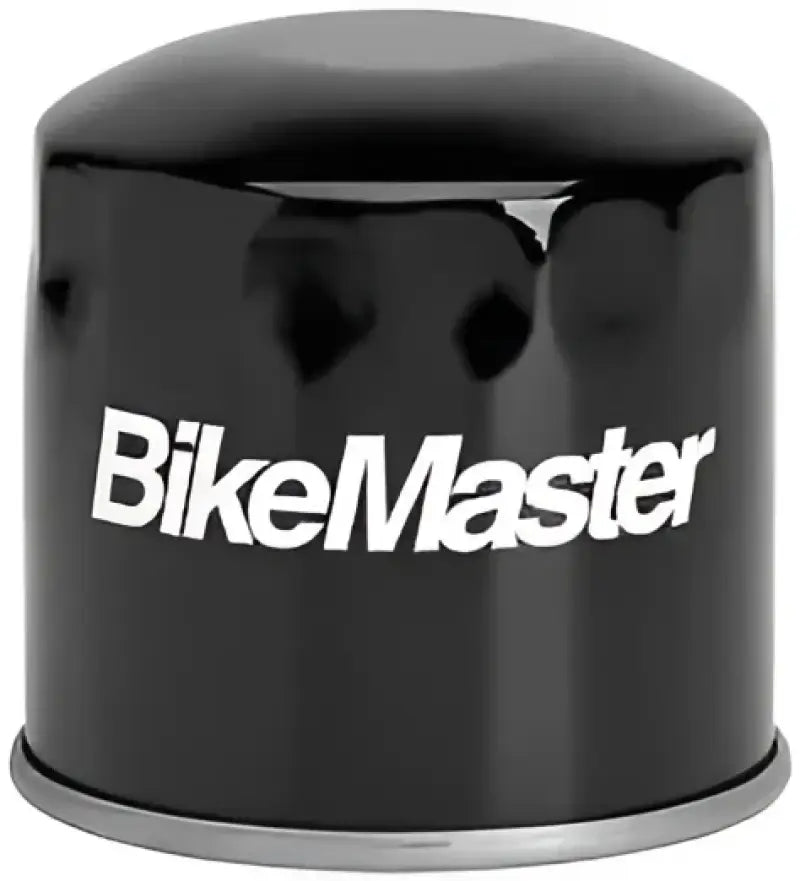 Black BikeMaster oil filter for BikeMaster Honda BM-202, compatible with Honda motorcycle