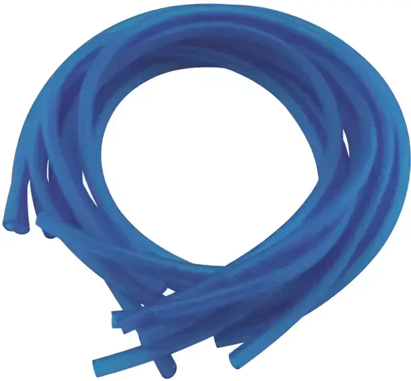 Coiled blue tubing from BikeMaster Replacement Kit 10 Pk for bike repairs
